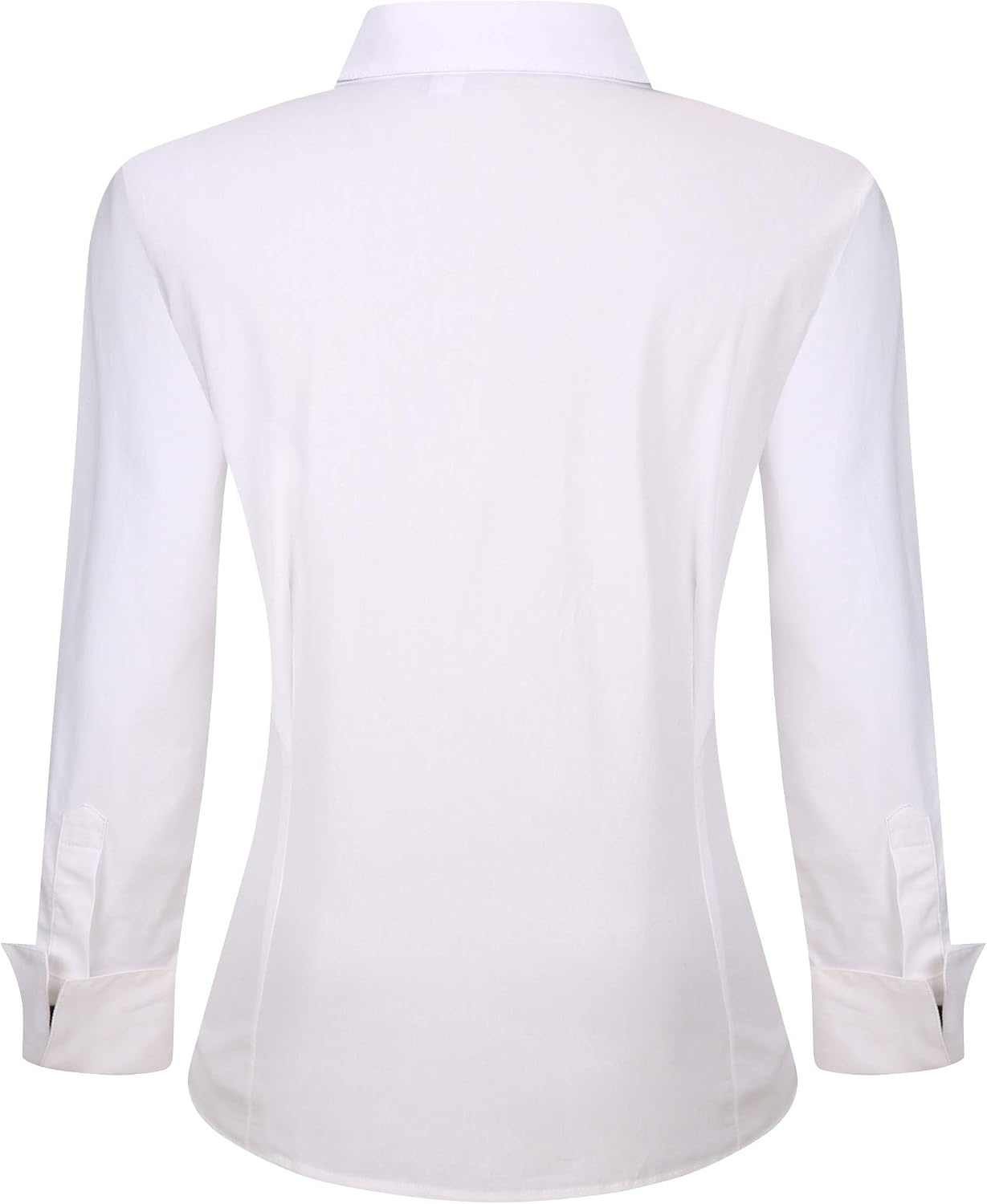image:imageAlex Vando Womens Dress Shirts Button Down Wrinkle Free Long Sleeve Shirt Breathable 4Way Stretch Fabric Shirt WrinkleResistant Spread Collar Easy Care Ideal For Business amp Everyday WearWhite