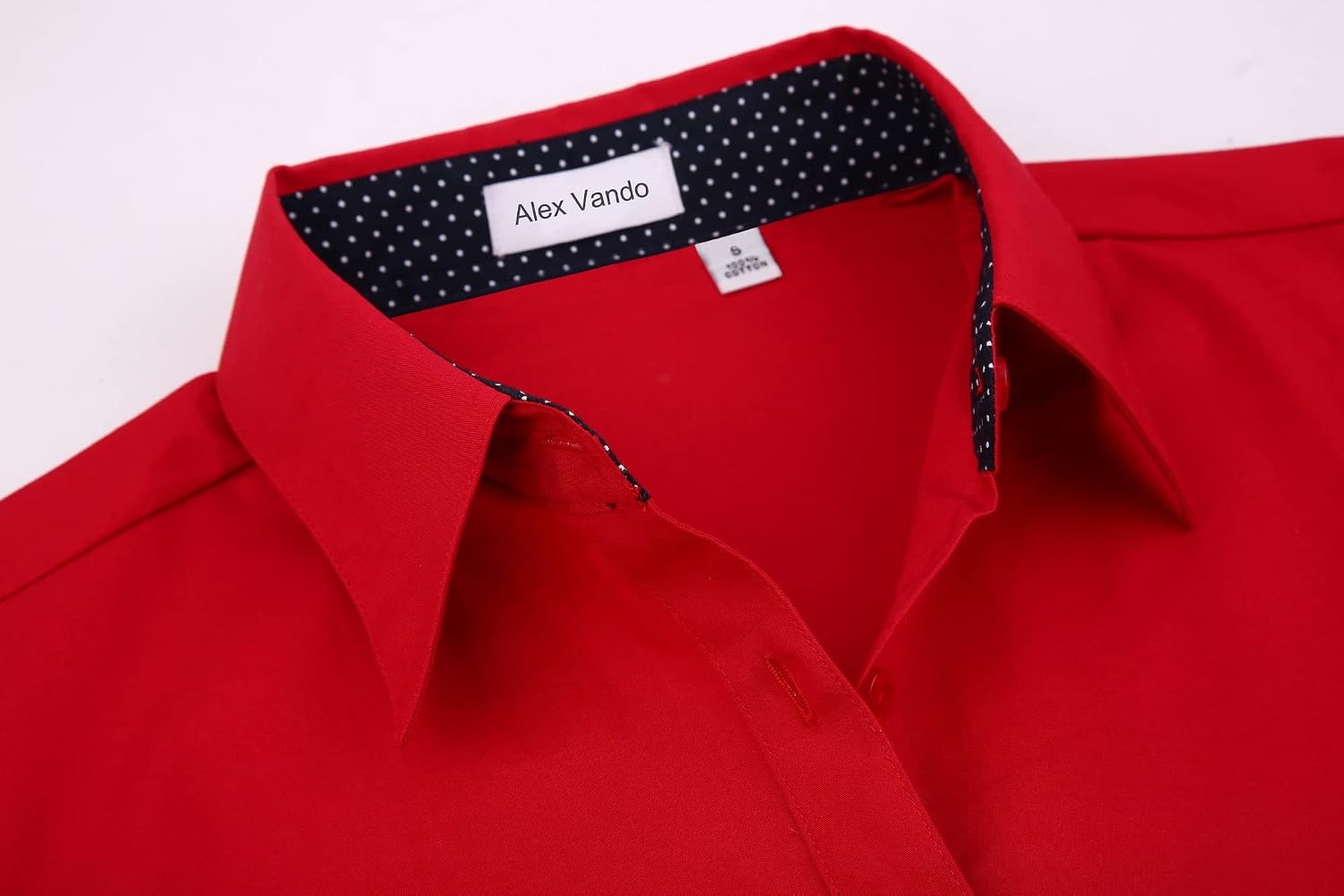 image:imageAlex Vando Womens Dress Shirts Button Down Wrinkle Free Long Sleeve Shirt Breathable 4Way Stretch Fabric Shirt WrinkleResistant Spread Collar Easy Care Ideal For Business amp Everyday WearRed