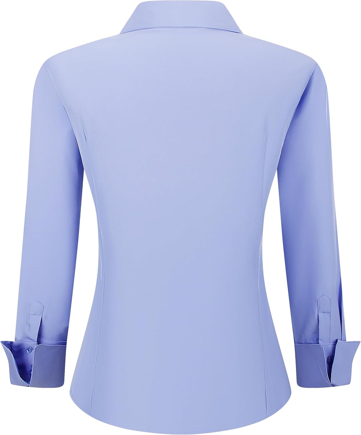 image:imageAlex Vando Womens Dress Shirts Button Down Wrinkle Free Long Sleeve Shirt Breathable 4Way Stretch Fabric Shirt WrinkleResistant Spread Collar Easy Care Ideal For Business amp Everyday WearMedium Blue