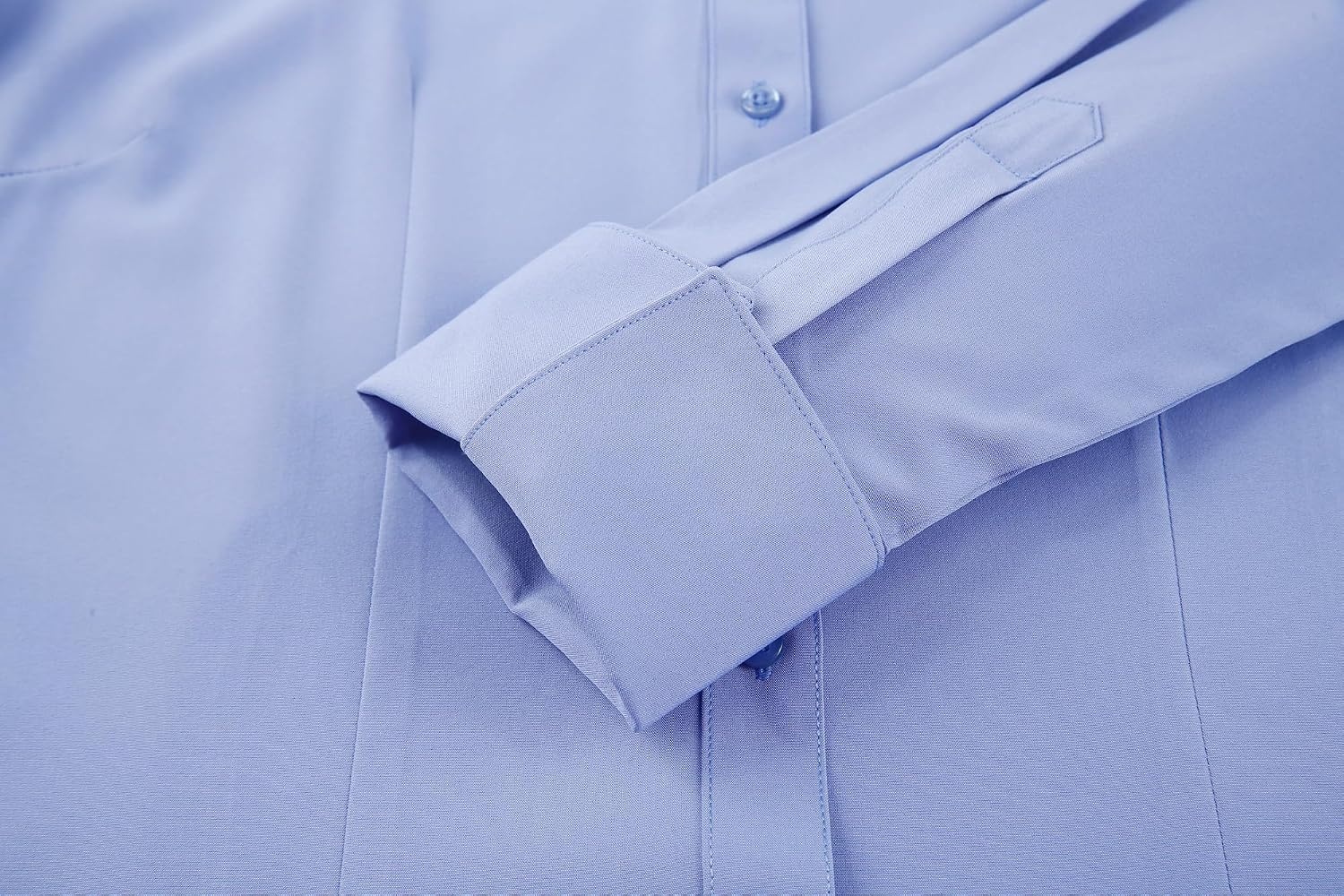 image:imageAlex Vando Womens Dress Shirts Button Down Wrinkle Free Long Sleeve Shirt Breathable 4Way Stretch Fabric Shirt WrinkleResistant Spread Collar Easy Care Ideal For Business amp Everyday WearMedium Blue