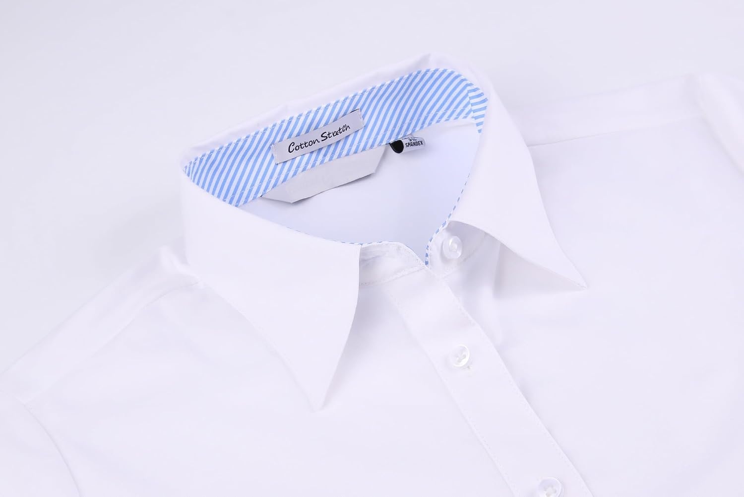 image:imageAlex Vando Womens Dress Shirts Button Down Wrinkle Free Long Sleeve Shirt Breathable 4Way Stretch Fabric Shirt WrinkleResistant Spread Collar Easy Care Ideal For Business amp Everyday WearSs White