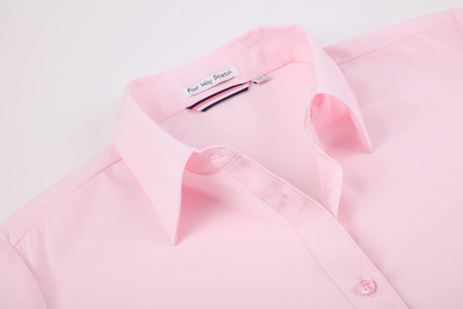 image:imageAlex Vando Womens Dress Shirts Button Down Wrinkle Free Long Sleeve Shirt Breathable 4Way Stretch Fabric Shirt WrinkleResistant Spread Collar Easy Care Ideal For Business amp Everyday WearWrinkle Free Pink