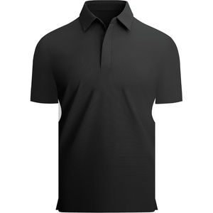 Alex Vando Men’s Golf Polo Shirt Textured Stretch Performance Polo | Structured Collar; Textured Knit Finish; 8-Way Stretch; Regular Fit True to Size; 87% Nylon 13% Spandex; Machine Washable(Black)
