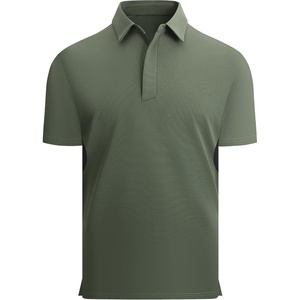 Alex Vando Men’s Golf Polo Shirt Textured Stretch Performance Polo | Structured Collar; Textured Knit Finish; 8-Way Stretch; Regular Fit True to Size; 87% Nylon 13% Spandex; Machine Washable(Army)
