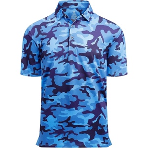 Alex Vando Mens Hawaiian Golf Shirt Moisture Wicking Digital Print Polo | Tropical vivid patterns, Sweat-absorbing, Flexible stretch weave, Side air slits, Unrestricted daily activity(90 Navy Camo)