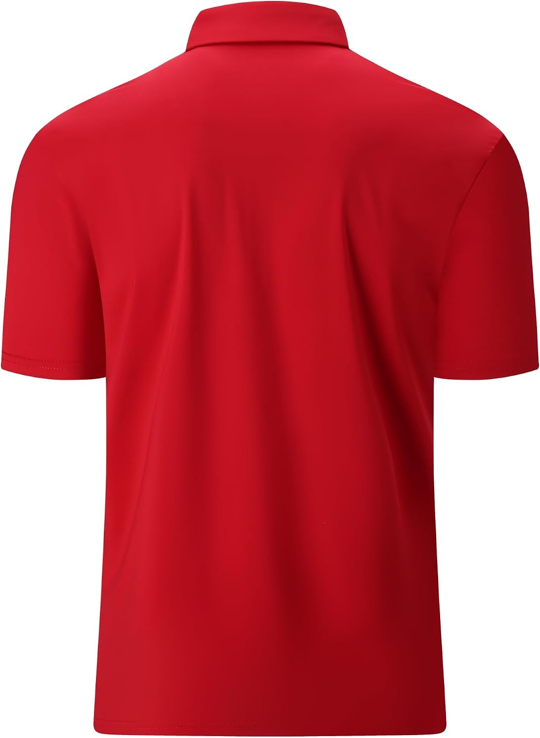 image:imageAlex Vando Mens Golf Shirt QuickDry Solid Short Sleeve Polo Shirts Moisture wickingInner collar decorativeFlexible movementSolid sleek silhouetteSturdy longwearing buildRed 09