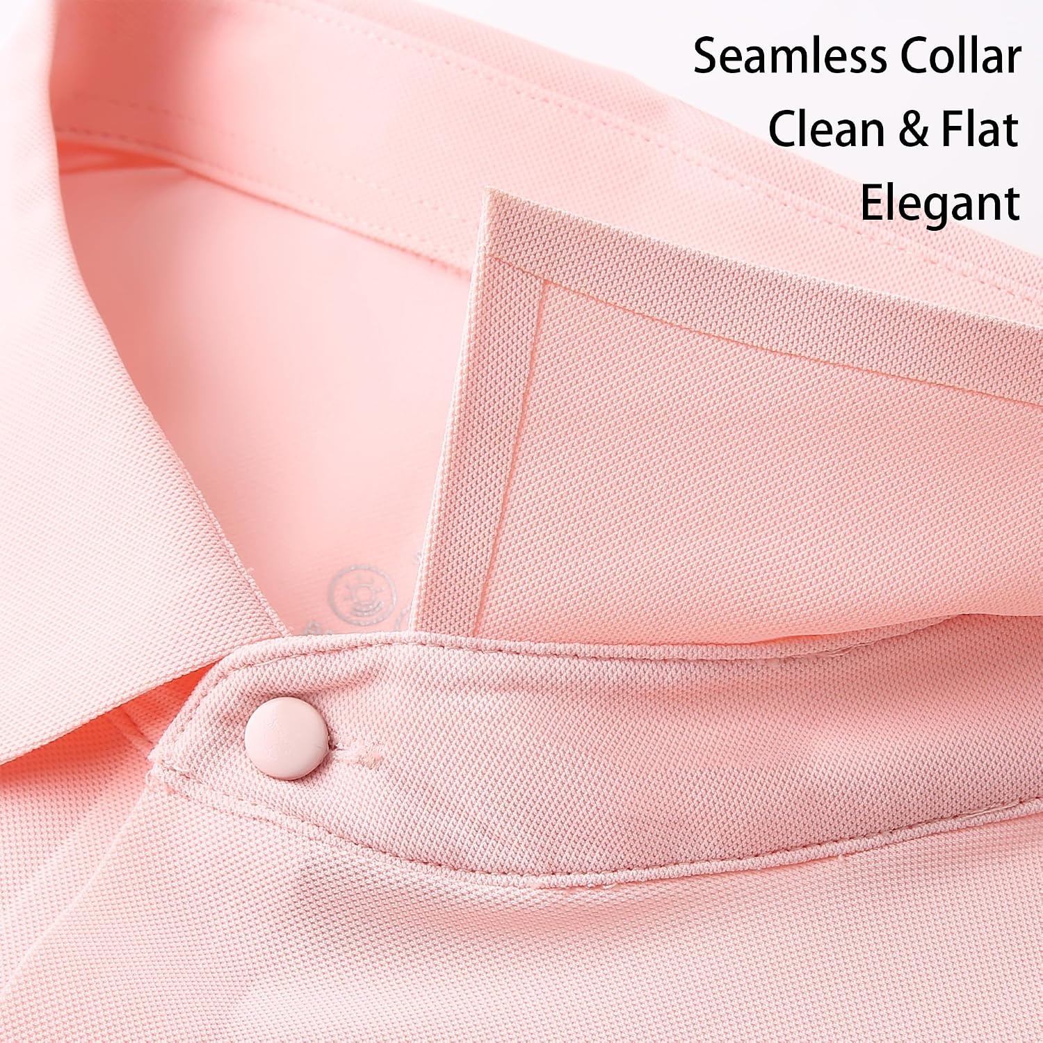 image:imageAlex Vando Mens Golf Shirt QuickDry Solid Short Sleeve Polo Shirts Moisture wickingInner collar decorativeFlexible movementSolid sleek silhouetteSturdy longwearing buildPink 100