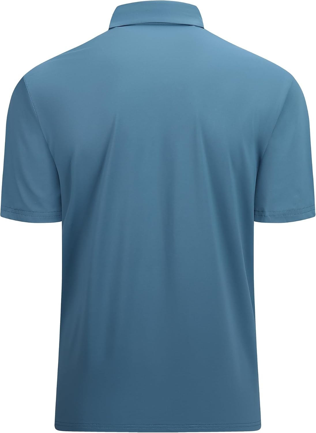 image:imageAlex Vando Mens Golf Shirt QuickDry Solid Short Sleeve Polo Shirts Moisture wickingInner collar decorativeFlexible movementSolid sleek silhouetteSturdy longwearing buildTeal 09