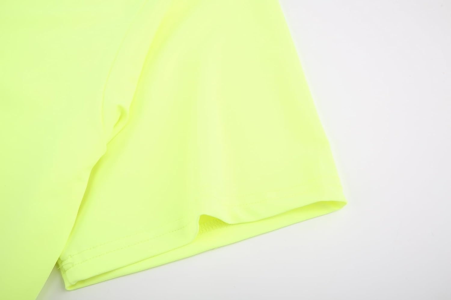 image:imageAlex Vando Mens Golf Shirt QuickDry Solid Short Sleeve Polo Shirts Moisture wickingInner collar decorativeFlexible movementSolid sleek silhouetteSturdy longwearing buildFluorescent Green 09