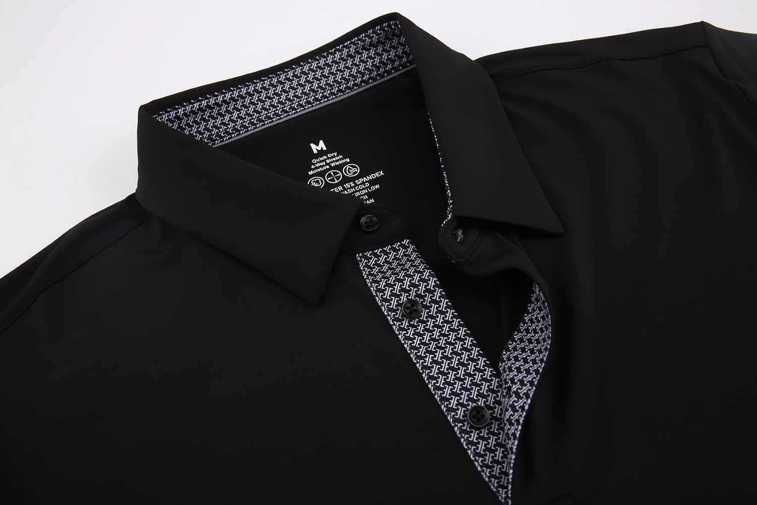 image:imageAlex Vando Mens Golf Shirt QuickDry Solid Short Sleeve Polo Shirts Moisture wickingInner collar decorativeFlexible movementSolid sleek silhouetteSturdy longwearing buildBlack 09