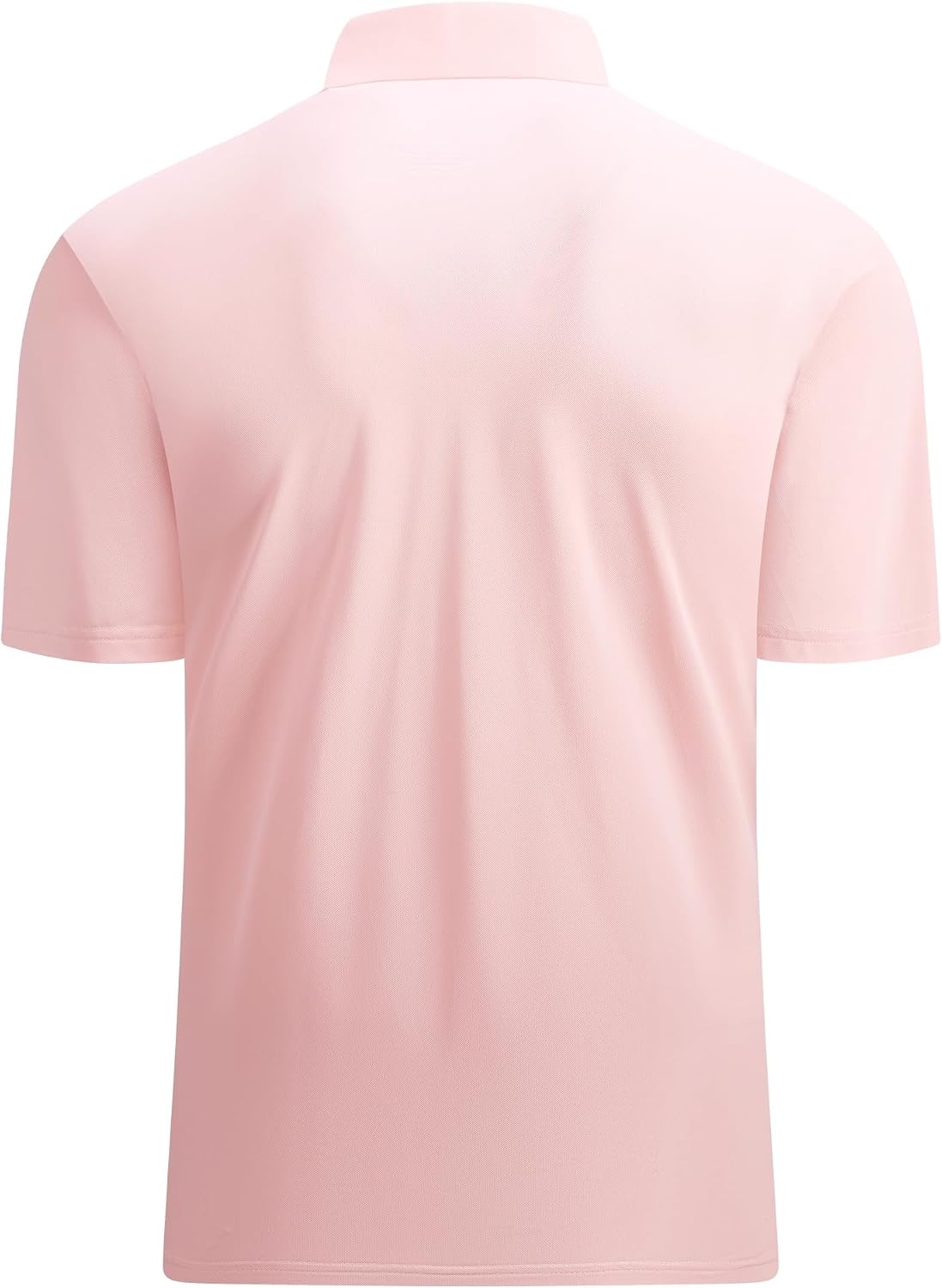 image:imageAlex Vando Mens Golf Shirt QuickDry Solid Short Sleeve Polo Shirts Moisture wickingInner collar decorativeFlexible movementSolid sleek silhouetteSturdy longwearing buildPink 100