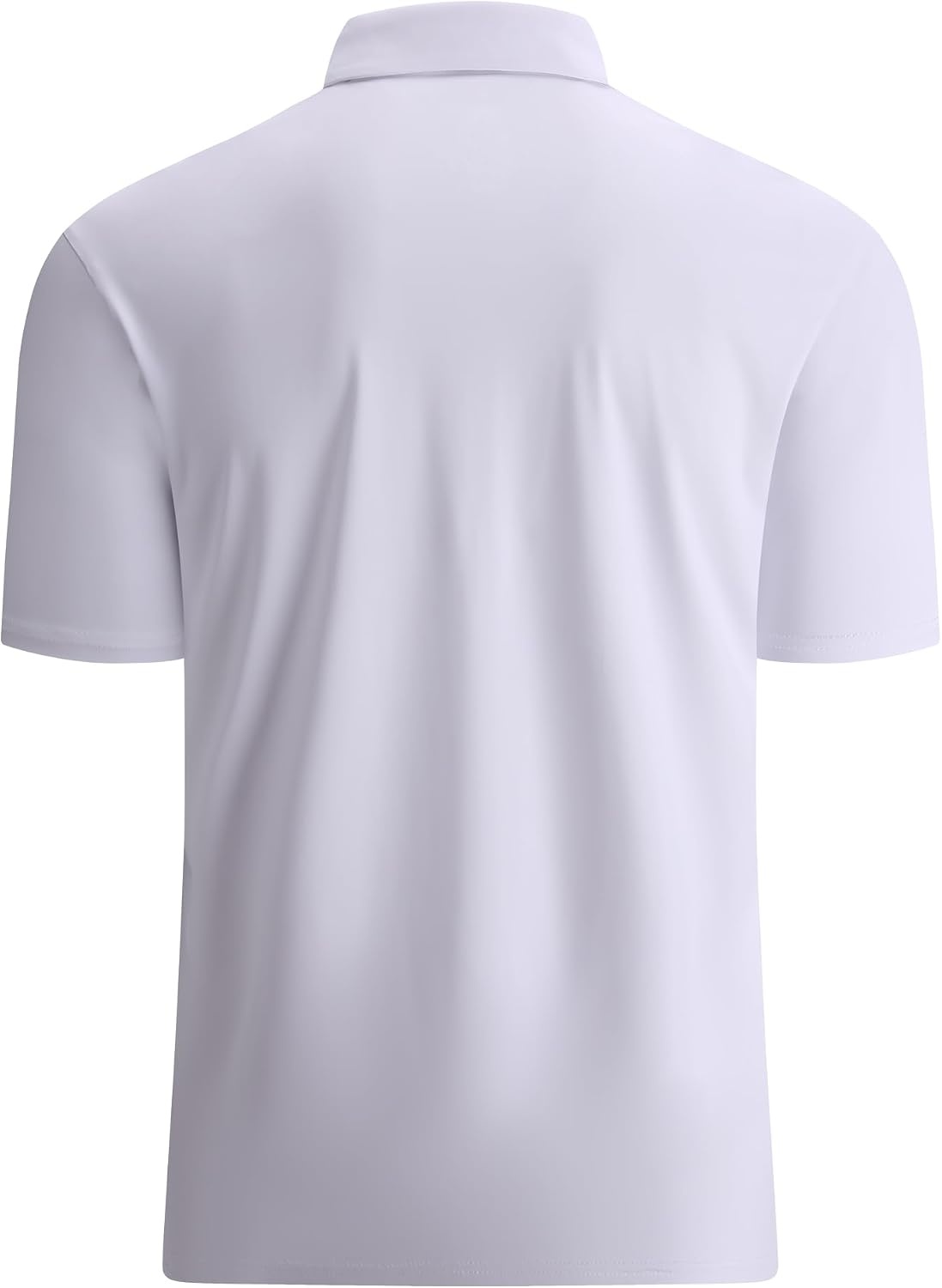 image:imageAlex Vando Mens Golf Shirt QuickDry Solid Short Sleeve Polo Shirts Moisture wickingInner collar decorativeFlexible movementSolid sleek silhouetteSturdy longwearing buildWhite 09