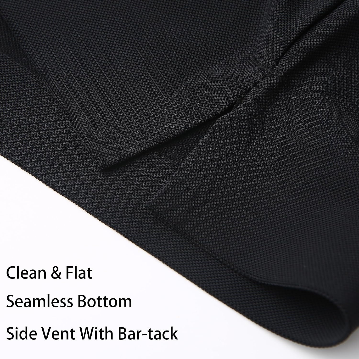 image:imageAlex Vando Mens Golf Shirt QuickDry Solid Short Sleeve Polo Shirts Moisture wickingInner collar decorativeFlexible movementSolid sleek silhouetteSturdy longwearing buildBlack 100