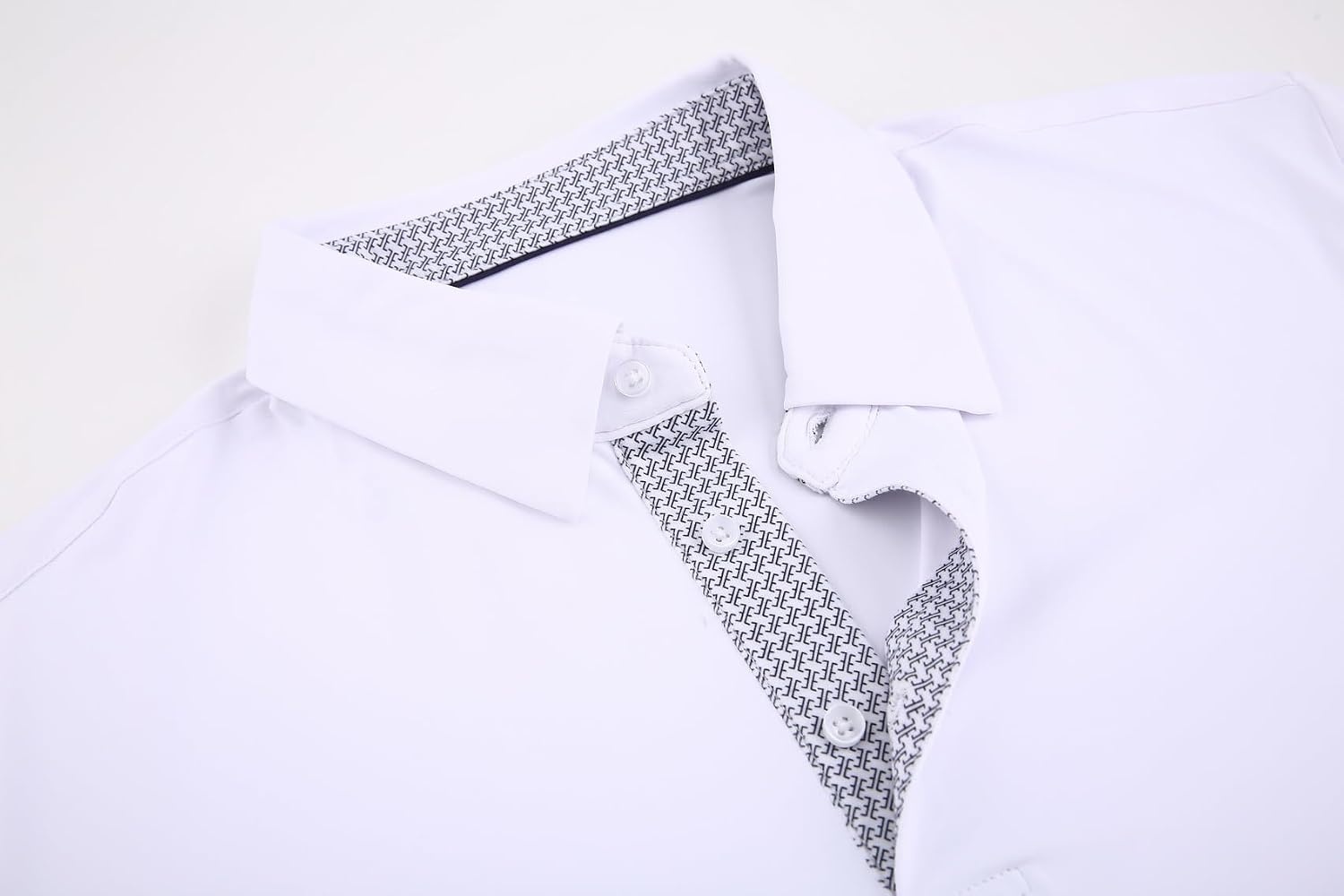 image:imageAlex Vando Mens Golf Shirt QuickDry Solid Short Sleeve Polo Shirts Moisture wickingInner collar decorativeFlexible movementSolid sleek silhouetteSturdy longwearing buildWhite 09