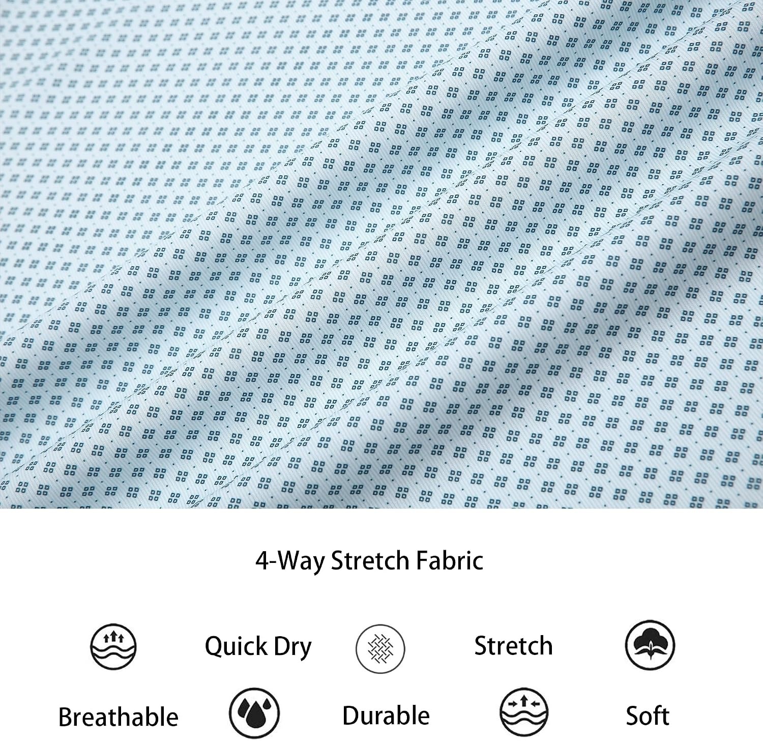 image:imageAlex Vando Mens Printed Dress Shirts Easy Care Button Down Shirt Fourway flexible weave Inner collar amp cuff contrast Antiwrinkle texture Lightweight Great present for male relativesBlue Stripe 863