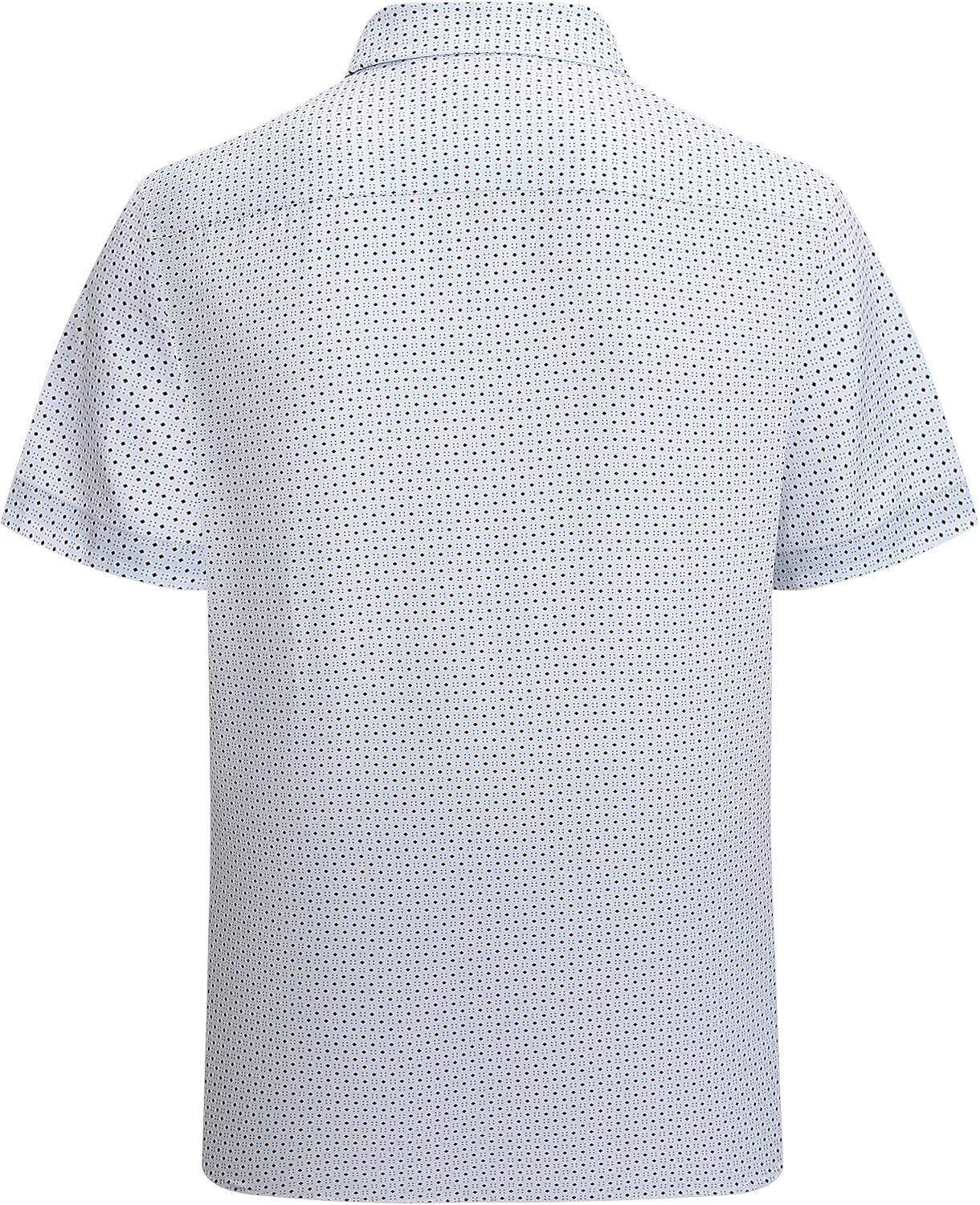 image:imageAlex Vando Mens Printed Dress Shirts Easy Care Button Down Shirt Fourway flexible weave Inner collar amp cuff contrast Antiwrinkle texture Lightweight Great present for male relativesTurquoise Dots 4705