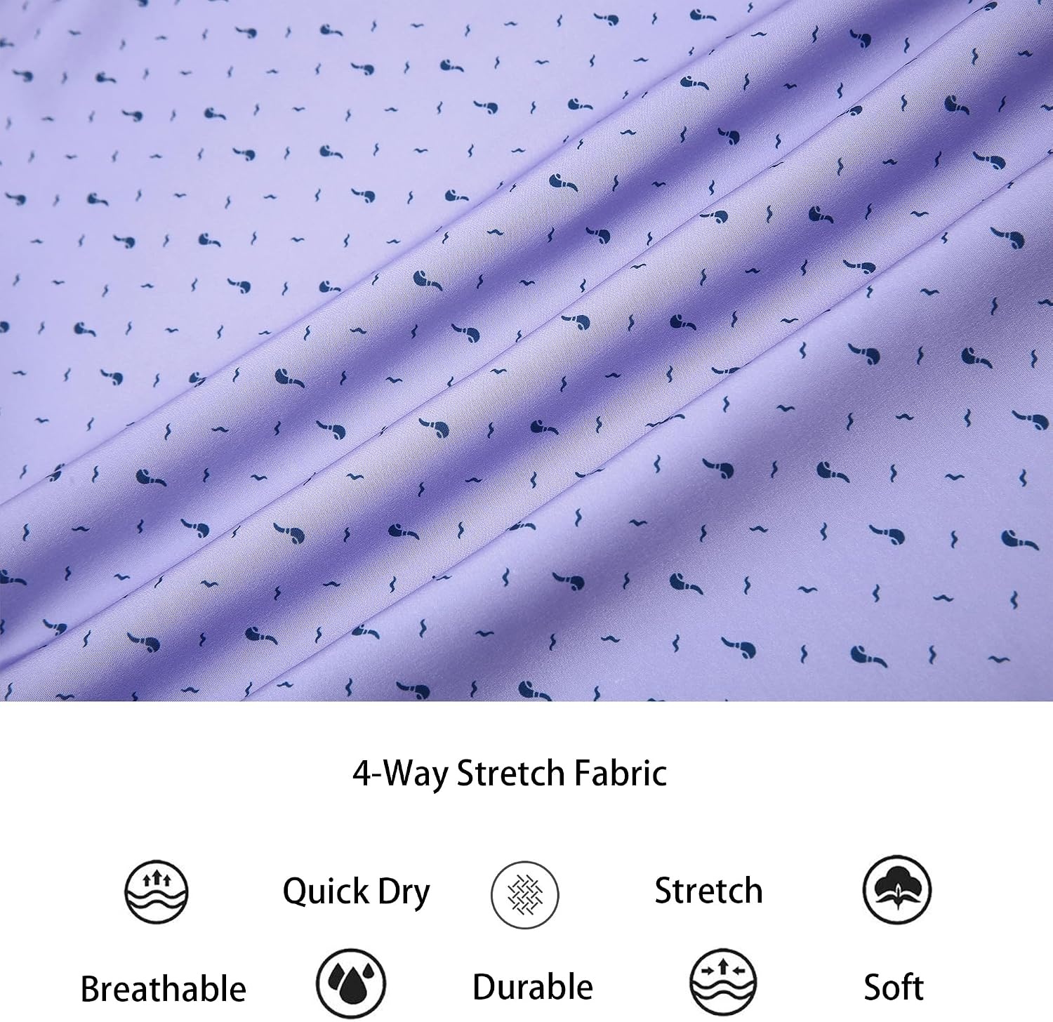 image:imageAlex Vando Mens Printed Dress Shirts Easy Care Button Down Shirt Fourway flexible weave Inner collar amp cuff contrast Antiwrinkle texture Lightweight Great present for male relativesPurple Pipe 6370