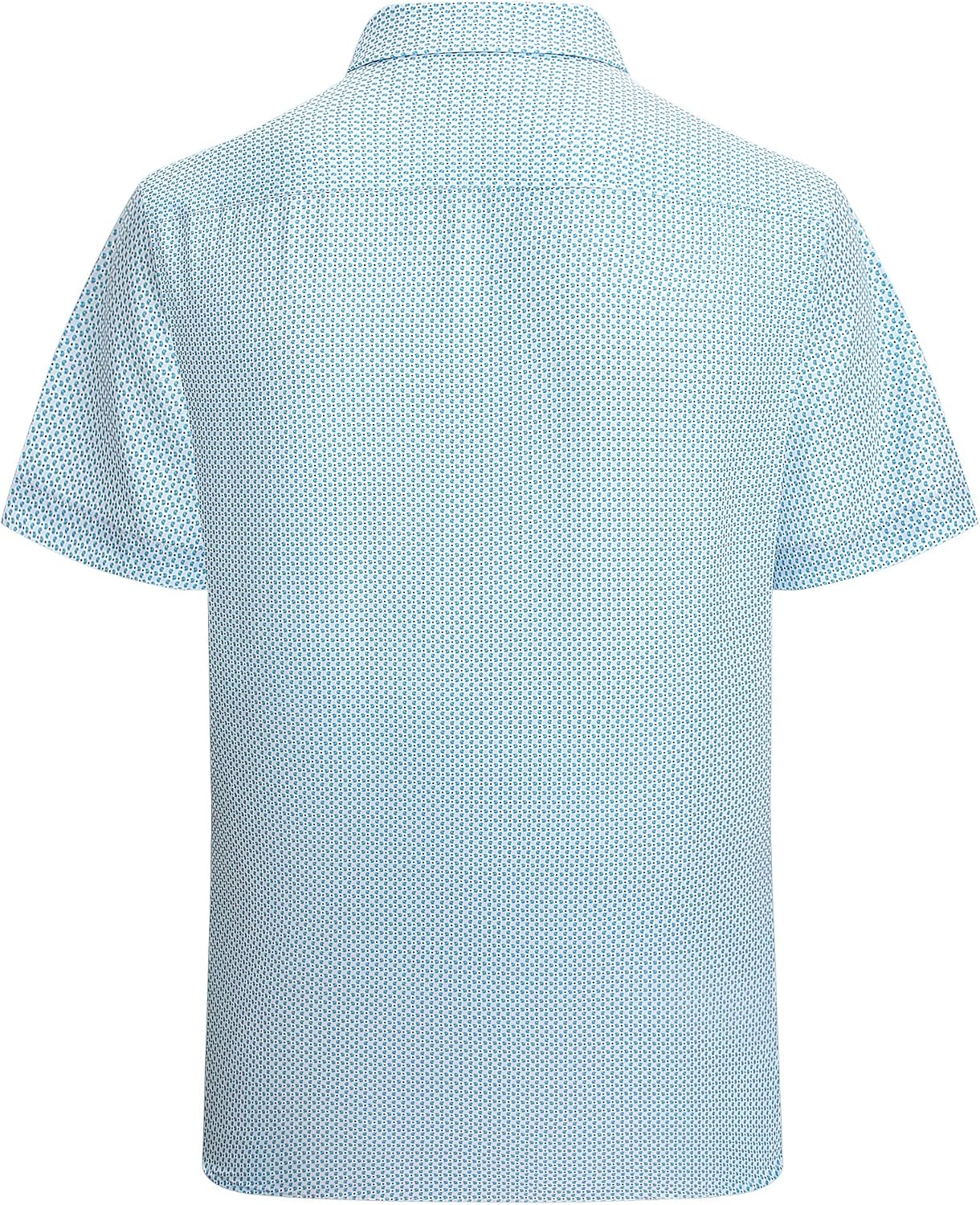 image:imageAlex Vando Mens Printed Dress Shirts Easy Care Button Down Shirt Fourway flexible weave Inner collar amp cuff contrast Antiwrinkle texture Lightweight Great present for male relativesTurquoise Paisley 1670