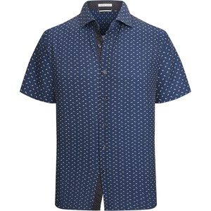 Alex Vando Mens Printed Dress Shirts Easy Care Button Down Shirt | Four-way flexible weave, Inner collar & cuff contrast, Anti-wrinkle texture, Lightweight, Great present for male relatives(Black Tree 402)