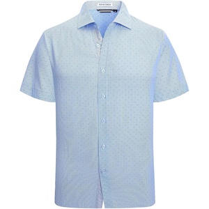 Alex Vando Mens Printed Dress Shirts Easy Care Button Down Shirt | Four-way flexible weave, Inner collar & cuff contrast, Anti-wrinkle texture, Lightweight, Great present for male relatives(Blue Pinstripe 6974)