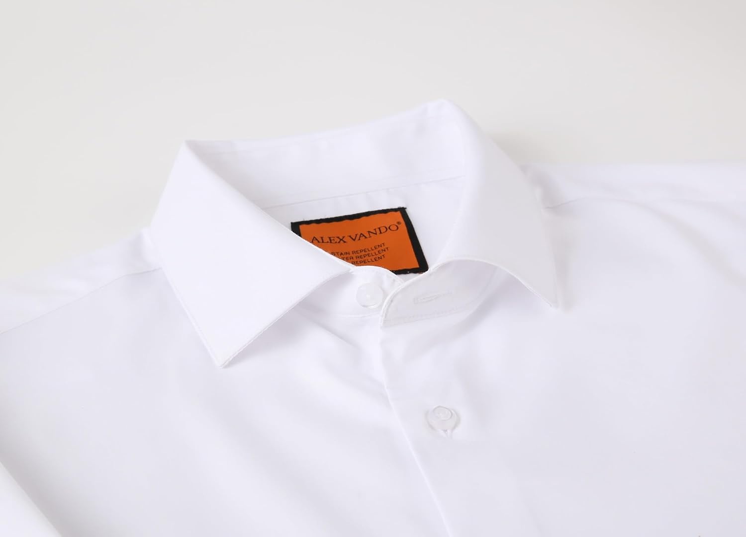 image:imageAlex Vando Mens Dress Shirts StainResistant Long Sleeve Stretch Work Shirts for MenStainresistant White 07