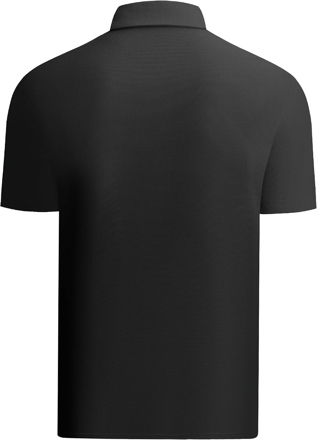 image:imageAlex Vando Mens Golf Polo Shirt Textured Stretch Performance PoloBlack