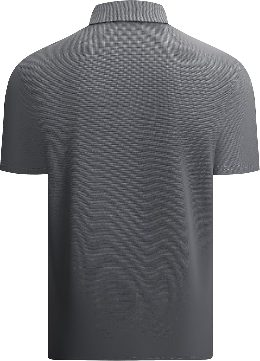 image:imageAlex Vando Mens Golf Polo Shirt Textured Stretch Performance PoloCharcoal