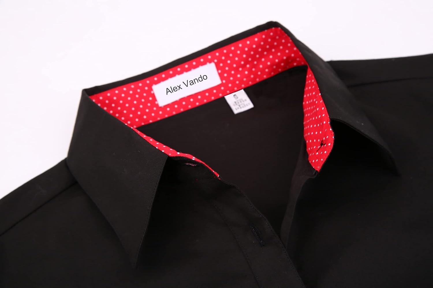 image:imageAlex Vando Womens Dress Shirts Button Down Wrinkle Free Long Sleeve ShirtBlack