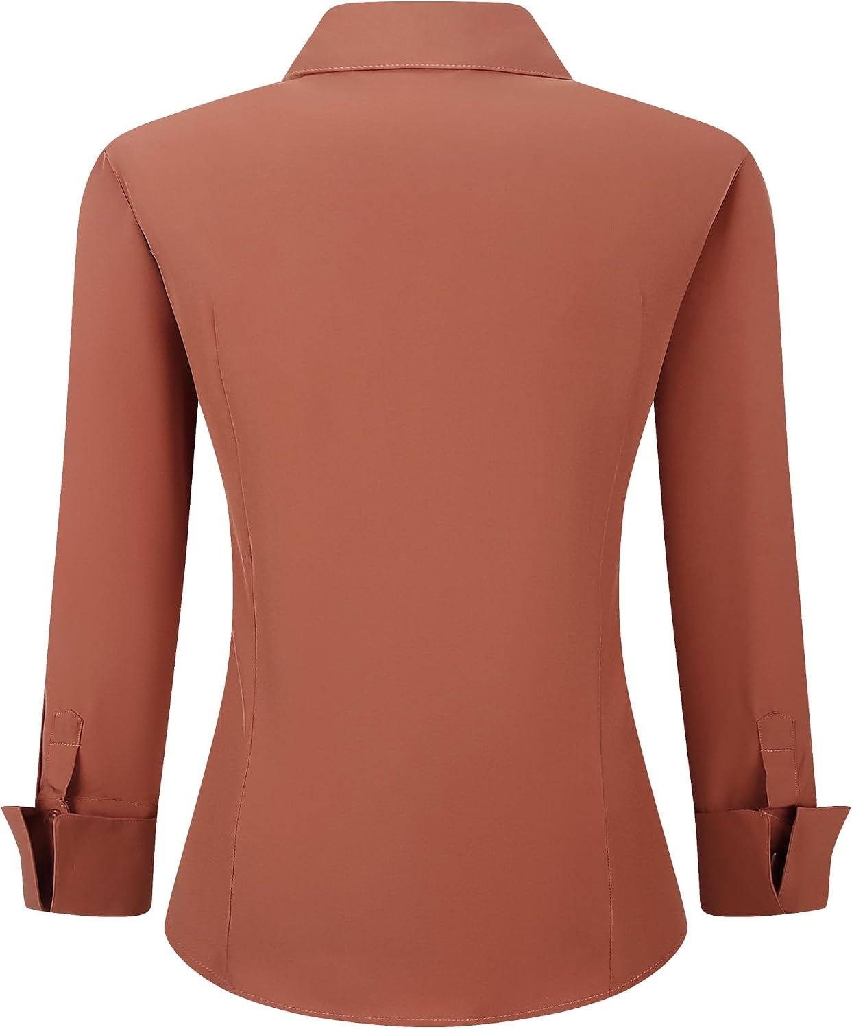 image:imageAlex Vando Womens Dress Shirts Button Down Wrinkle Free Long Sleeve ShirtBrick