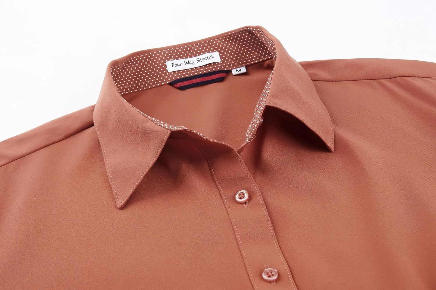 image:imageAlex Vando Womens Dress Shirts Button Down Wrinkle Free Long Sleeve ShirtBrick