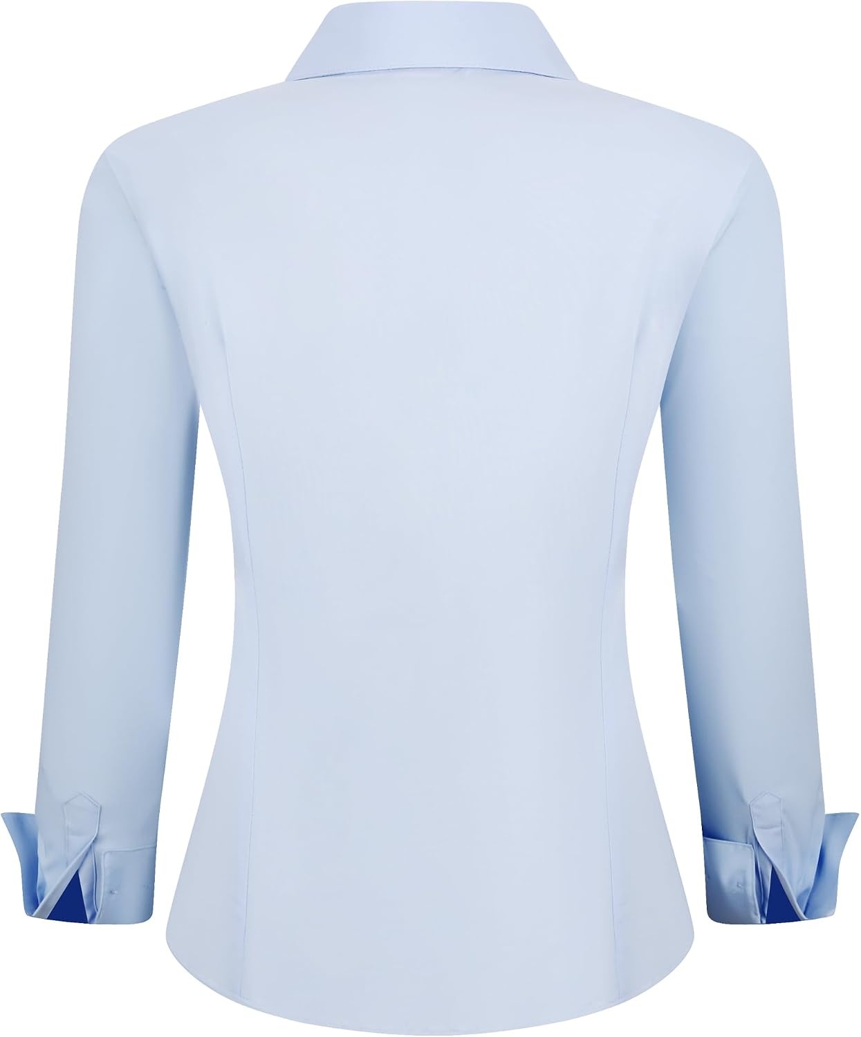 image:imageAlex Vando Womens Dress Shirts Button Down Wrinkle Free Long Sleeve ShirtHidden Placket Blue