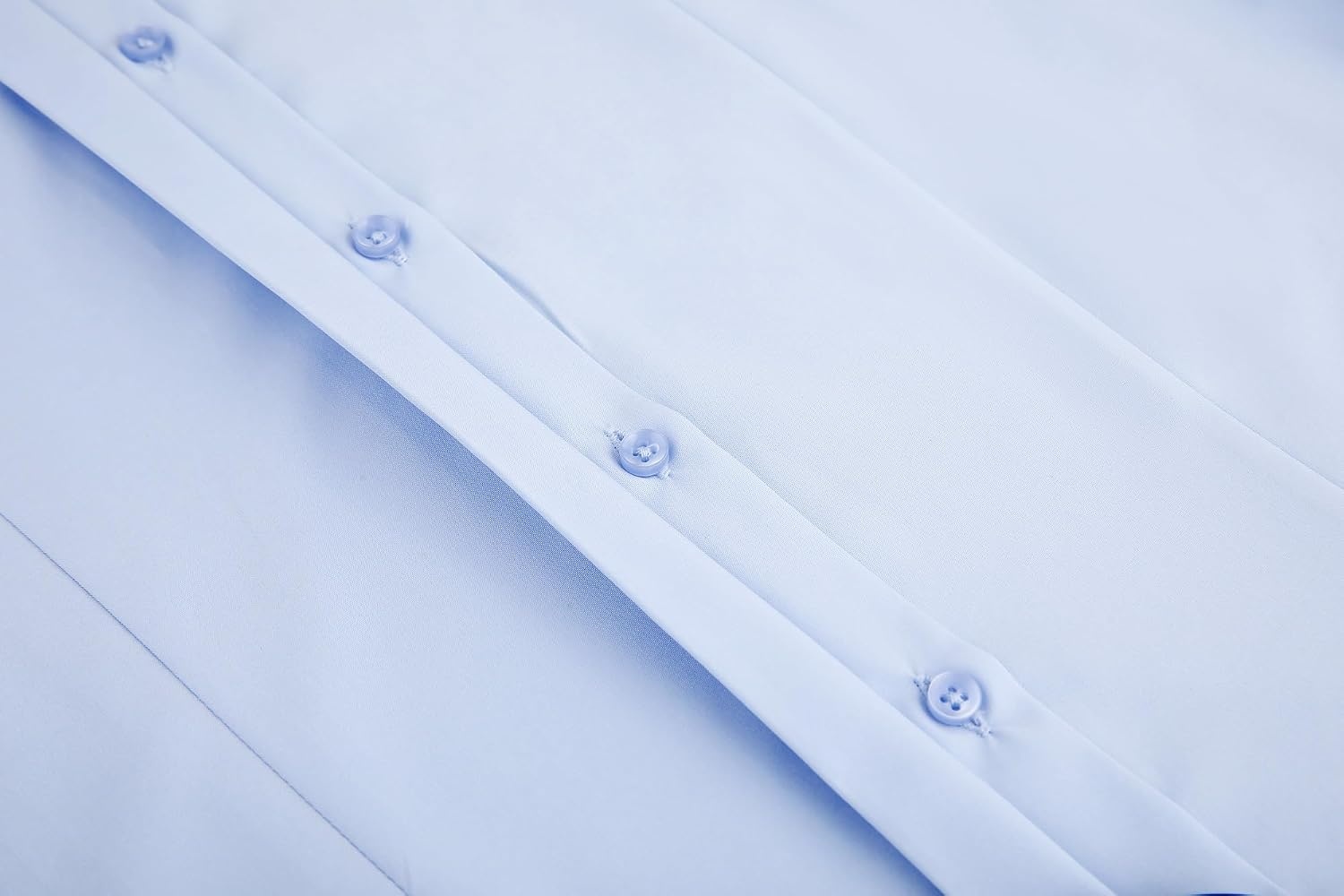 image:imageAlex Vando Womens Dress Shirts Button Down Wrinkle Free Long Sleeve ShirtHidden Placket Blue