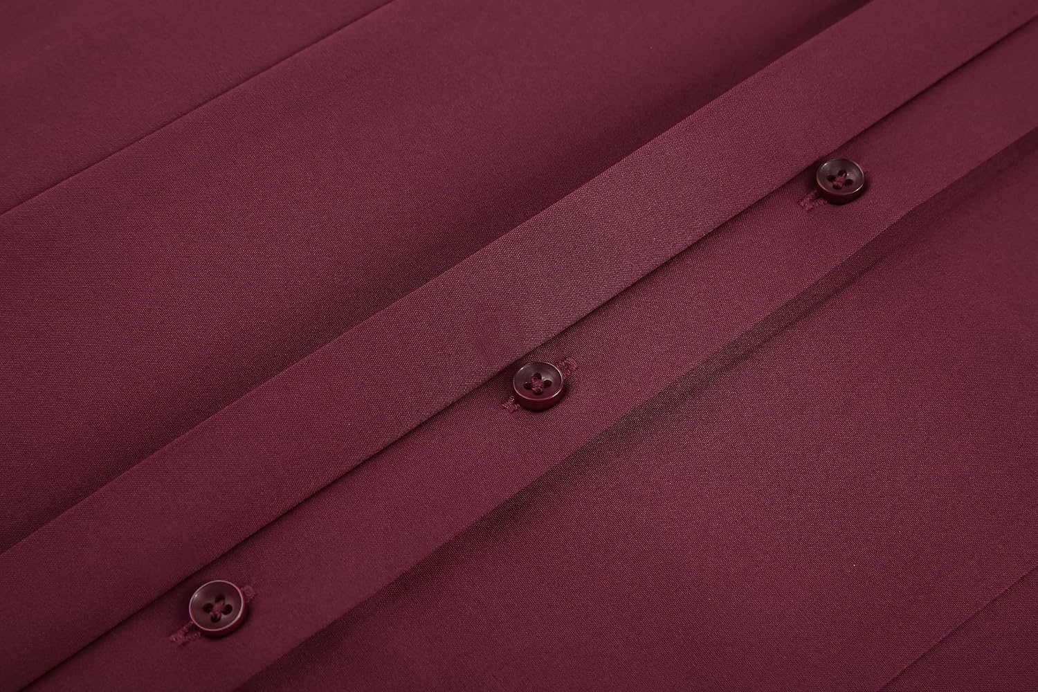 image:imageAlex Vando Womens Dress Shirts Button Down Wrinkle Free Long Sleeve ShirtHidden Placket Burgundy