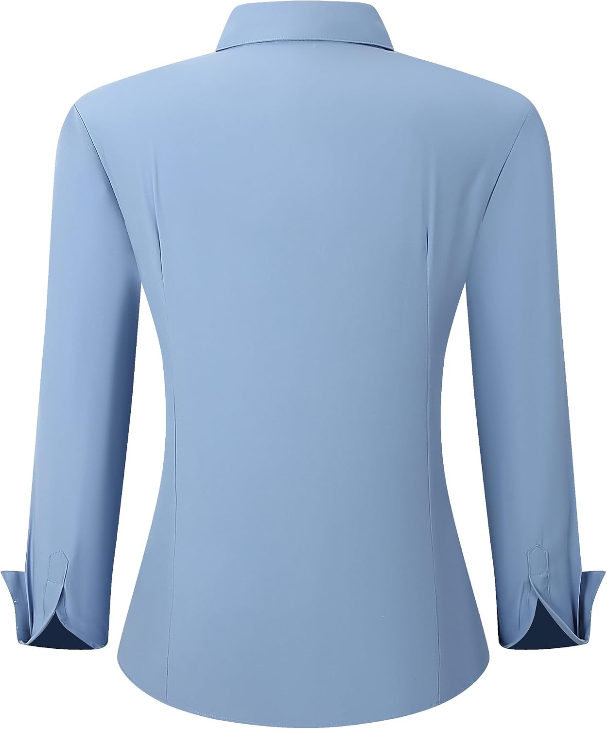 image:imageAlex Vando Womens Dress Shirts Button Down Wrinkle Free Long Sleeve ShirtHidden Placket Dusty Blue