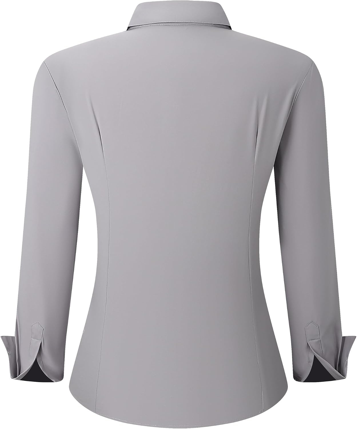 image:imageAlex Vando Womens Dress Shirts Button Down Wrinkle Free Long Sleeve ShirtHidden Placket Lt Grey