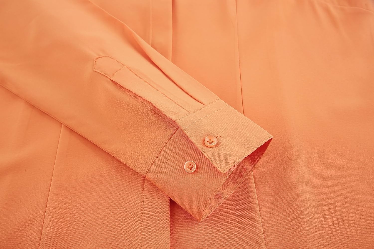 image:imageAlex Vando Womens Dress Shirts Button Down Wrinkle Free Long Sleeve ShirtHidden Placket Orange