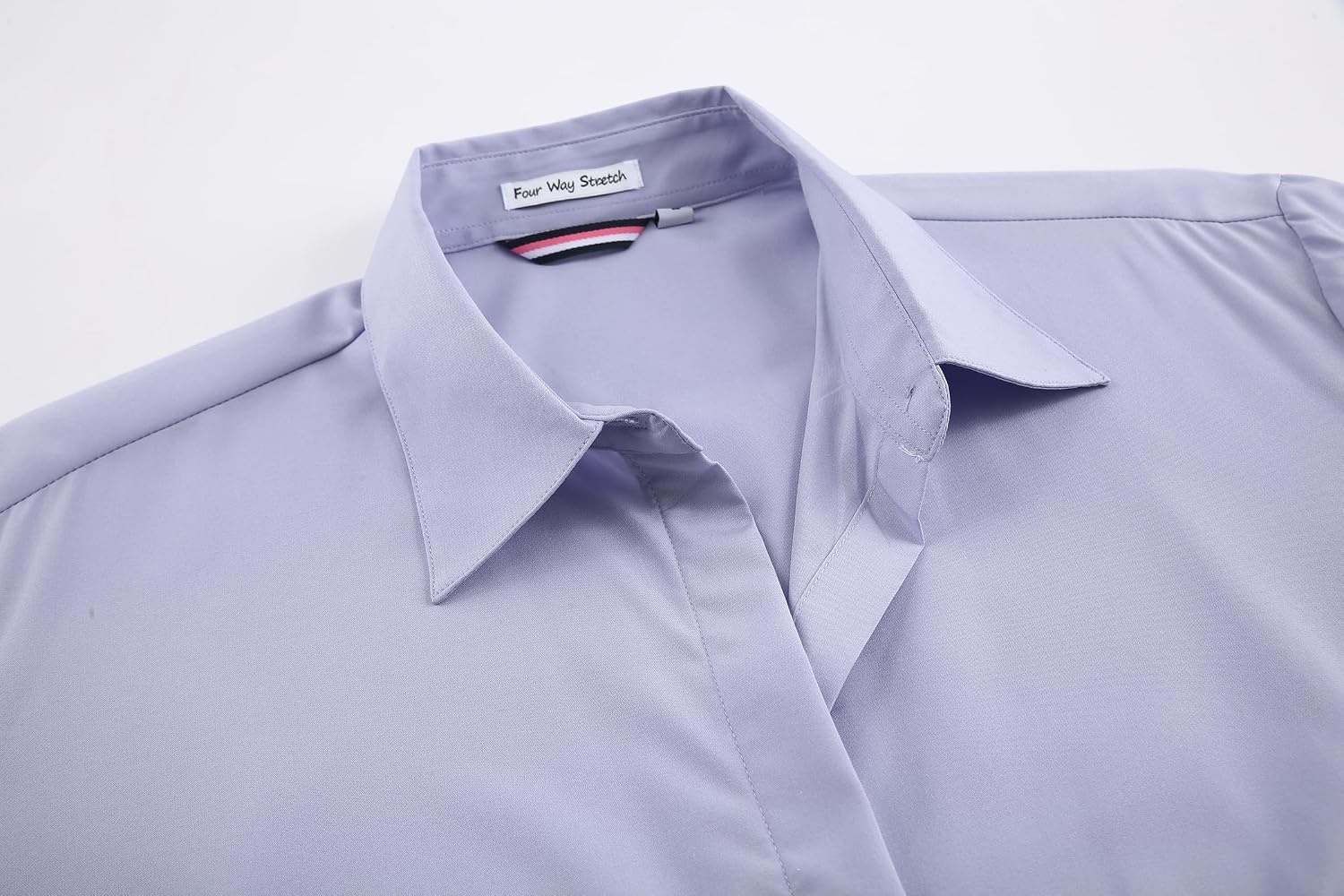 image:imageAlex Vando Womens Dress Shirts Button Down Wrinkle Free Long Sleeve ShirtHidden Placket Purple