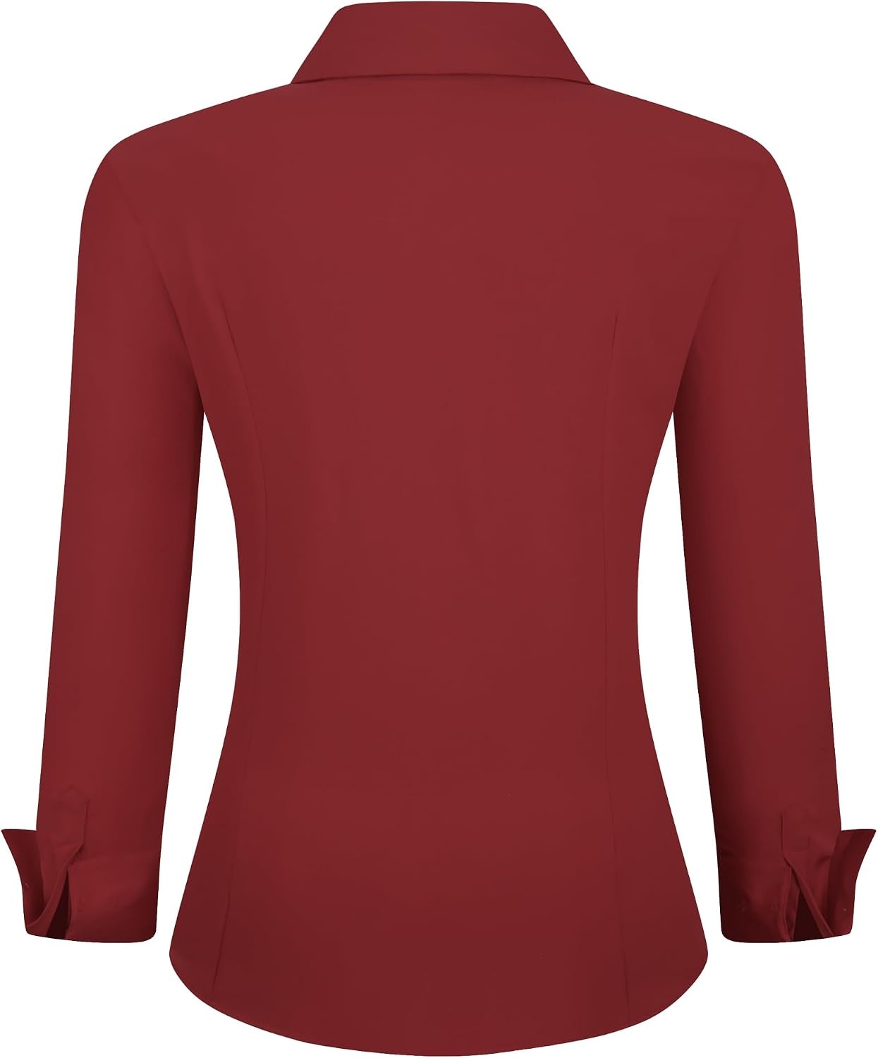 image:imageAlex Vando Womens Dress Shirts Button Down Wrinkle Free Long Sleeve ShirtHidden Placket Red