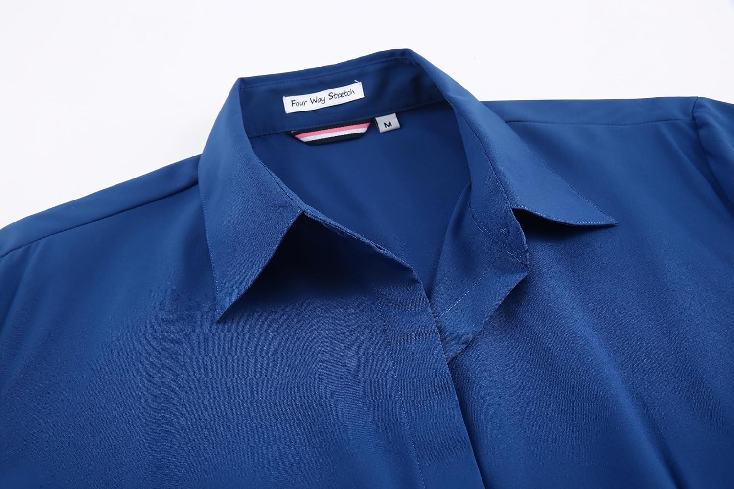 image:imageAlex Vando Womens Dress Shirts Button Down Wrinkle Free Long Sleeve ShirtHidden Placket Royal