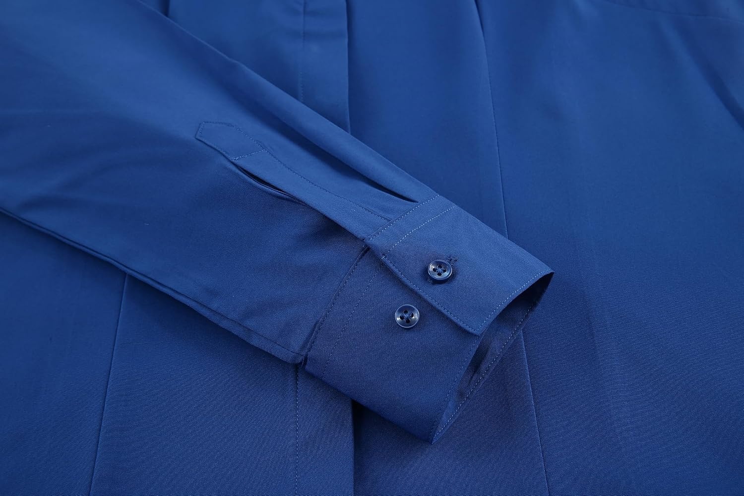 image:imageAlex Vando Womens Dress Shirts Button Down Wrinkle Free Long Sleeve ShirtHidden Placket Royal