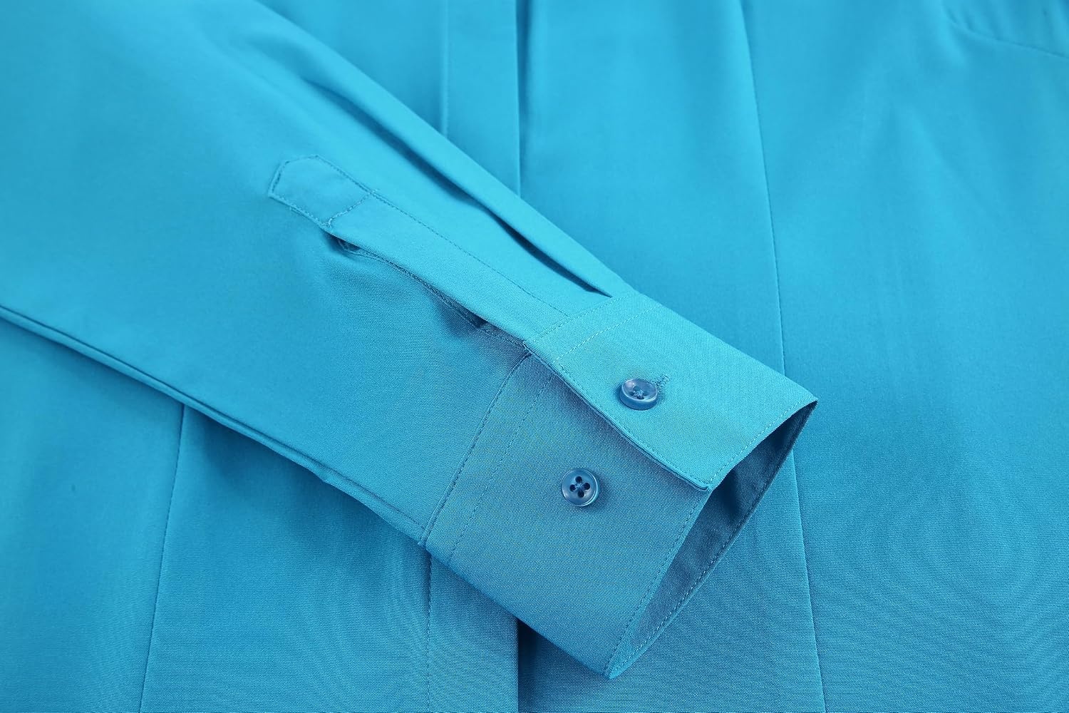image:imageAlex Vando Womens Dress Shirts Button Down Wrinkle Free Long Sleeve ShirtHidden Placket Turquoise