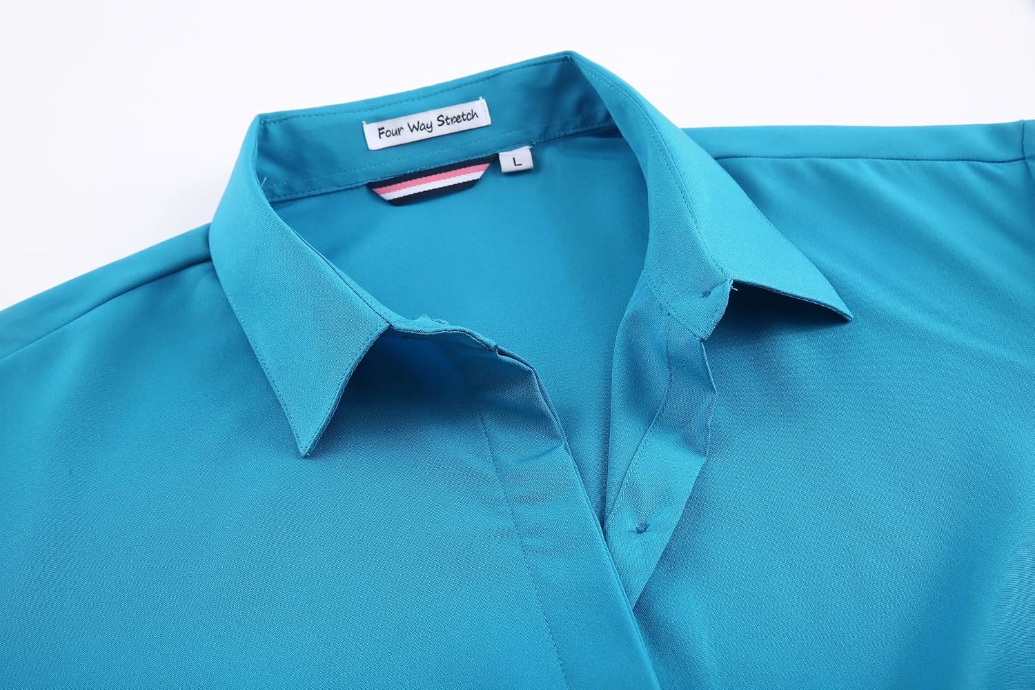 image:imageAlex Vando Womens Dress Shirts Button Down Wrinkle Free Long Sleeve ShirtHidden Placket Turquoise