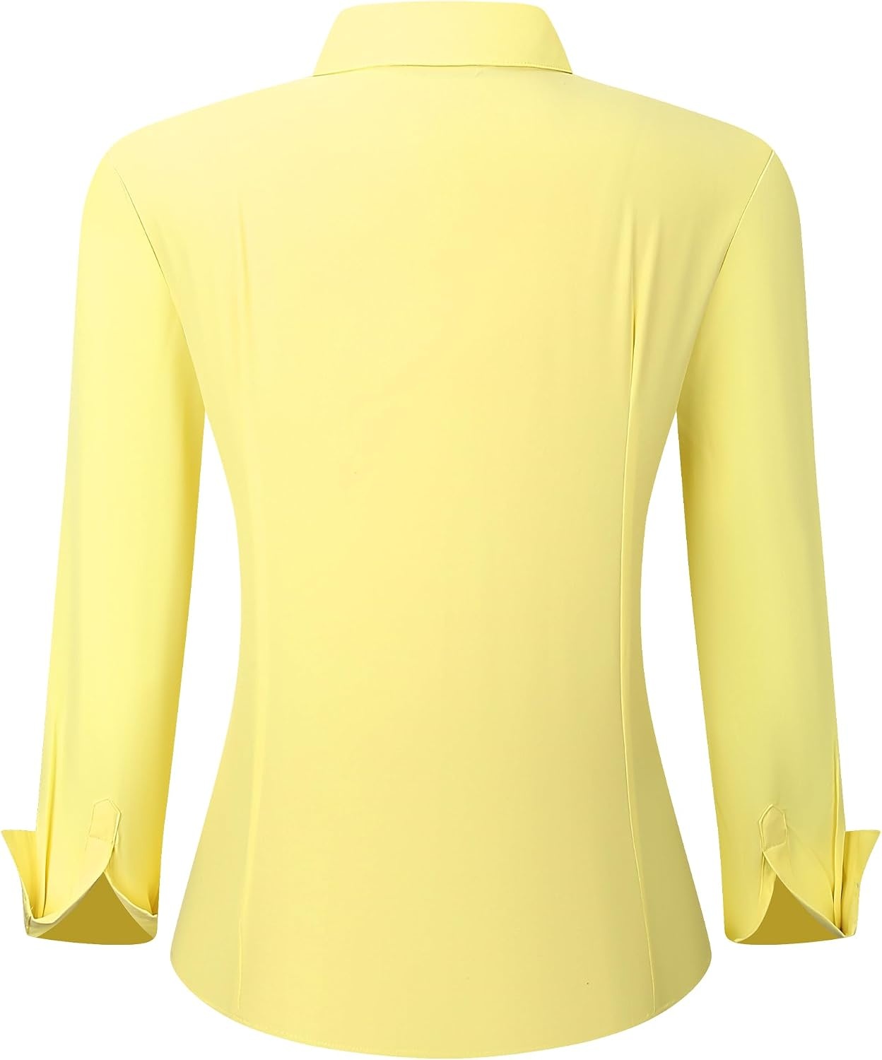 image:imageAlex Vando Womens Dress Shirts Button Down Wrinkle Free Long Sleeve ShirtHidden Placket Yellow