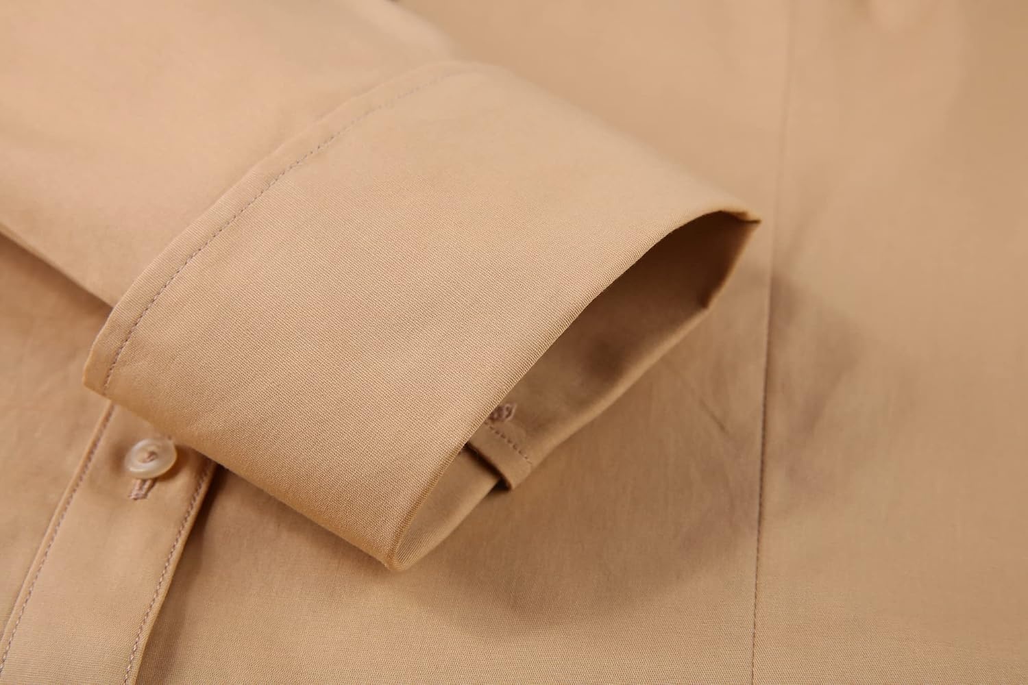 image:imageAlex Vando Womens Dress Shirts Button Down Wrinkle Free Long Sleeve ShirtKhaki