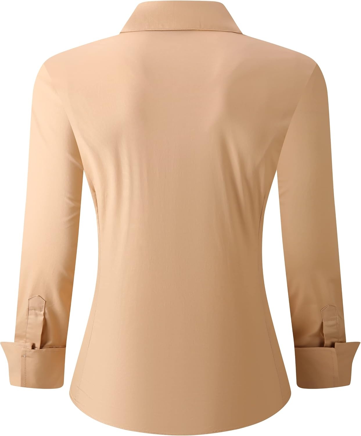 image:imageAlex Vando Womens Dress Shirts Button Down Wrinkle Free Long Sleeve ShirtKhaki