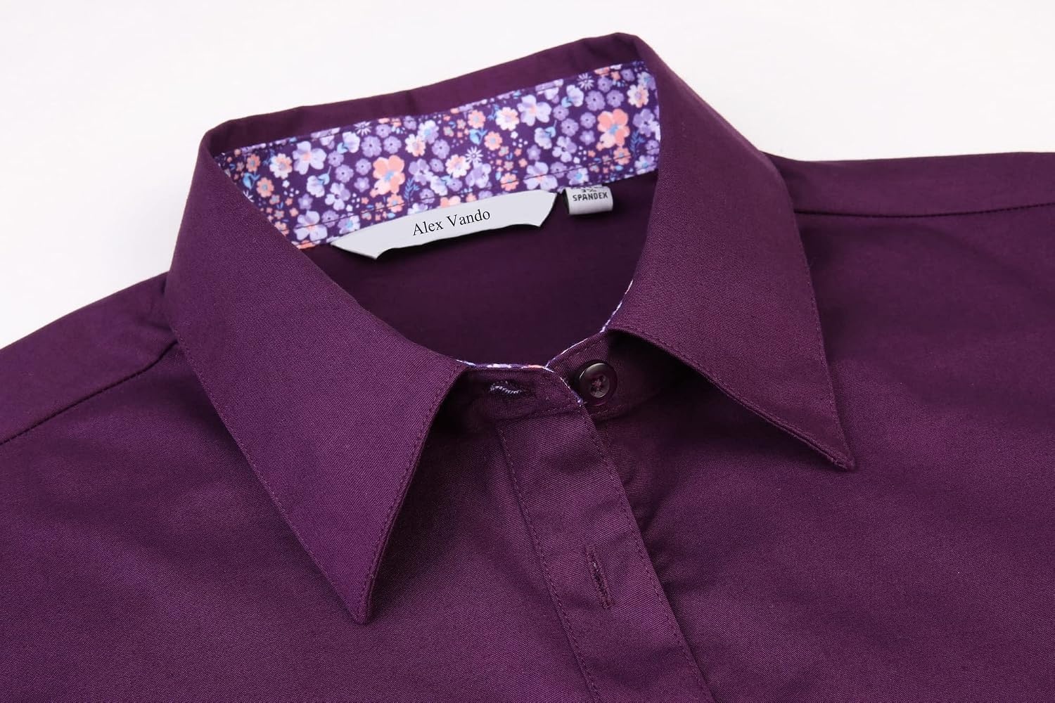 image:imageAlex Vando Womens Dress Shirts Button Down Wrinkle Free Long Sleeve ShirtPurple