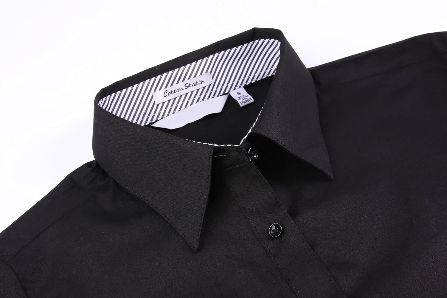 image:imageAlex Vando Womens Dress Shirts Button Down Wrinkle Free Long Sleeve ShirtSs Black