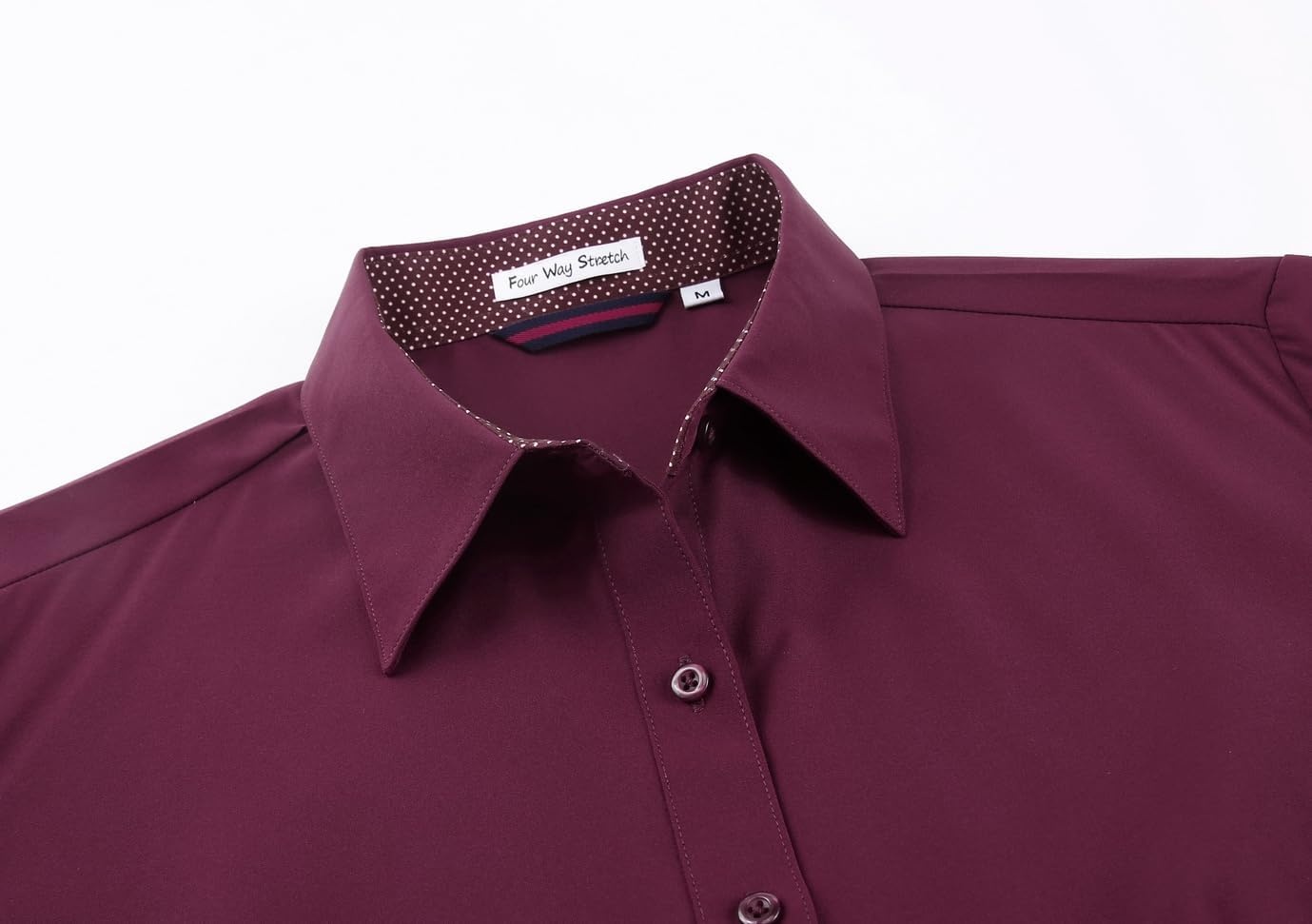 image:imageAlex Vando Womens Dress Shirts Button Down Wrinkle Free Long Sleeve ShirtWine