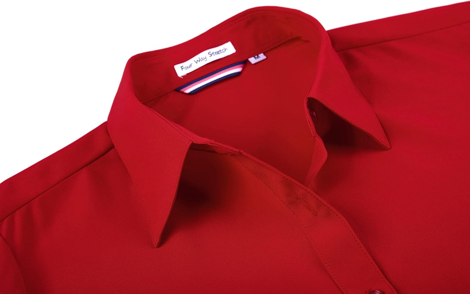 image:imageAlex Vando Womens Dress Shirts Button Down Wrinkle Free Long Sleeve ShirtWrinkle Free Red