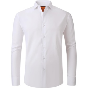 Alex Vando Mens Dress Shirts Stain-Resistant Long Sleeve Stretch Work Shirts for Men(Stain-resistant White 07)
